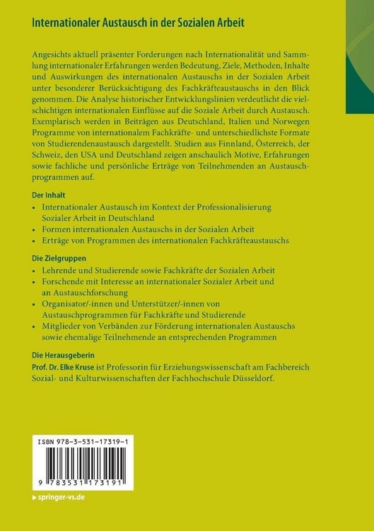 Produktbild: Internationaler Austausch in der Sozialen Arbeit