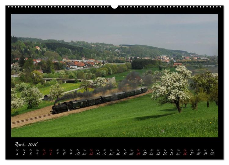 Produktbild: Faszination Dampflokomotive (Wandkalender 2026 DIN A2 quer), CALVENDO Monatskalender