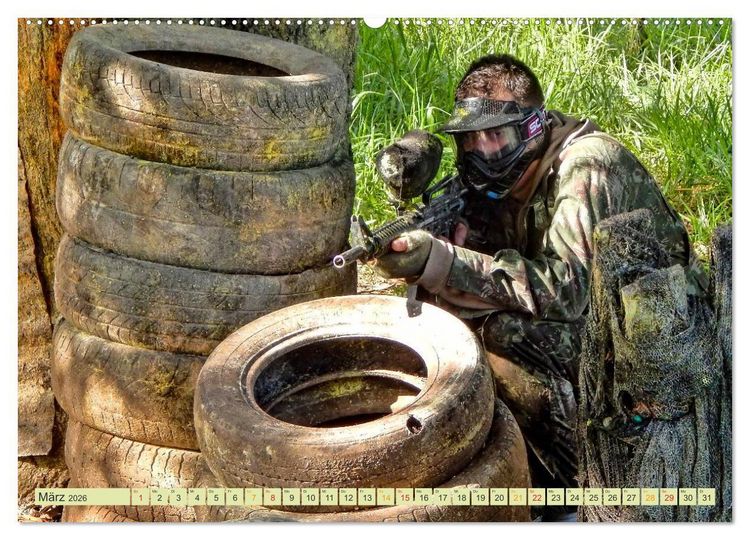 Produktbild: Paintball - so cool (Wandkalender 2026 DIN A2 quer), CALVENDO Monatskalender