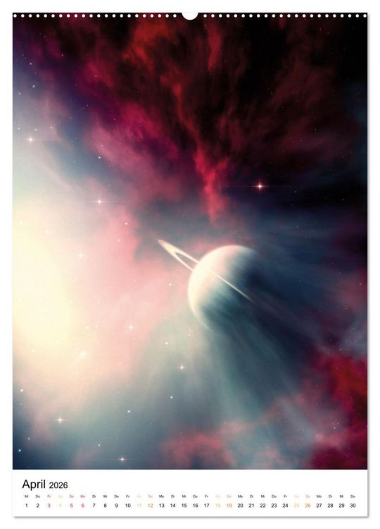 Produktbild: Galaxien und Nebulare (hochwertiger Premium Wandkalender 2026 DIN A2 hoch), Kunstdruck in Hochglanz