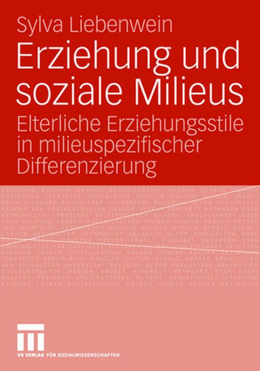 Produktbild: Erziehung und soziale Milieus