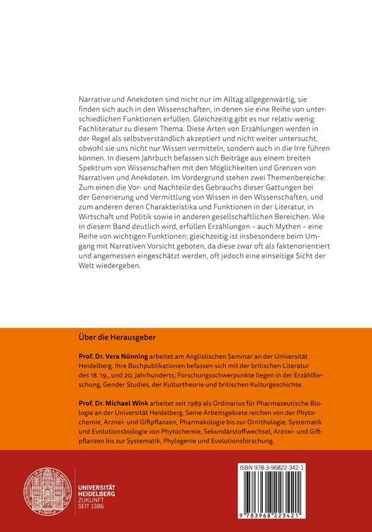 Produktbild: Narrative und Anekdoten in der Wissenschaft