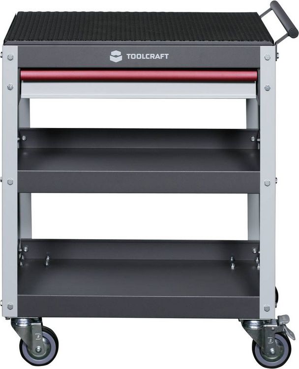 Produktbild: TOOLCRAFT 553942 Servicewagen Herstellerfarbe: Grau, Lichtgrau, Rot