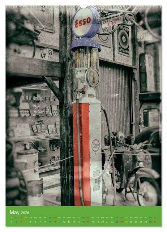 Produktbild: Fuel vintage pumps (High Quality Premium Wall Calendar 2026 DIN A2 portrait),CALVENDO 12 Month Wall Calendar