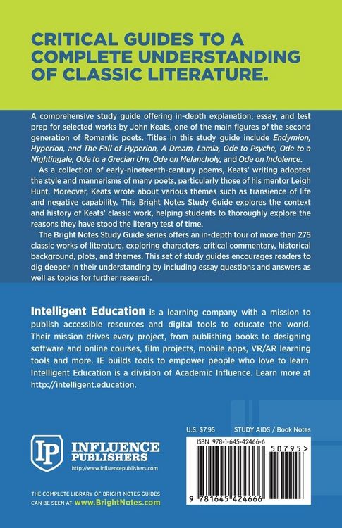 Produktbild: Study Guide to Ode to a Grecian Urn and Other Works by John Keats