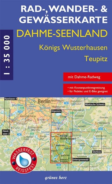 Produktbild: Rad-, Wander- und Gew&auml;sserkarte Dahme-Seen: K&ouml;nigs Wusterhausen, Teupitz