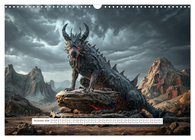 Produktbild: Legenden und Mythen - Legend&auml;re Tiere (Wandkalender 2026 DIN A3 quer), CALVENDO Monatskalender