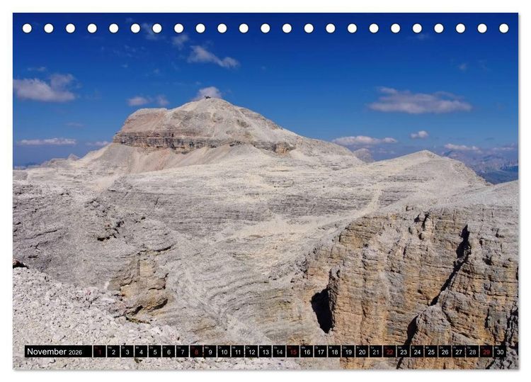 Produktbild: Sellagruppe - Traumhafte Ausblicke in den Dolomiten (Tischkalender 2026 DIN A5 quer), CALVENDO Monatskalender