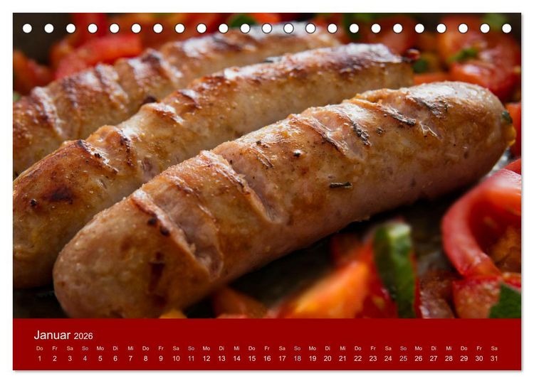 Produktbild: Schinken und Wurst (Tischkalender 2026 DIN A5 quer), CALVENDO Monatskalender