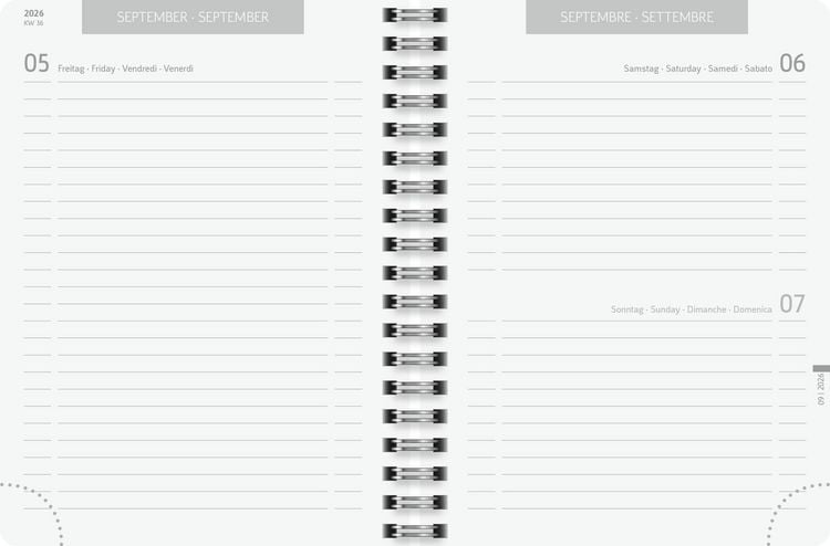 Produktbild: Sch&uuml;lerkalender 2026/2027 "Plain Black" | A6, Kunststoff