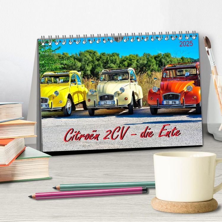 Produktbild: Citro&euml;n 2CV - die Ente (Tischkalender 2025 DIN A5 quer), CALVENDO Monatskalender