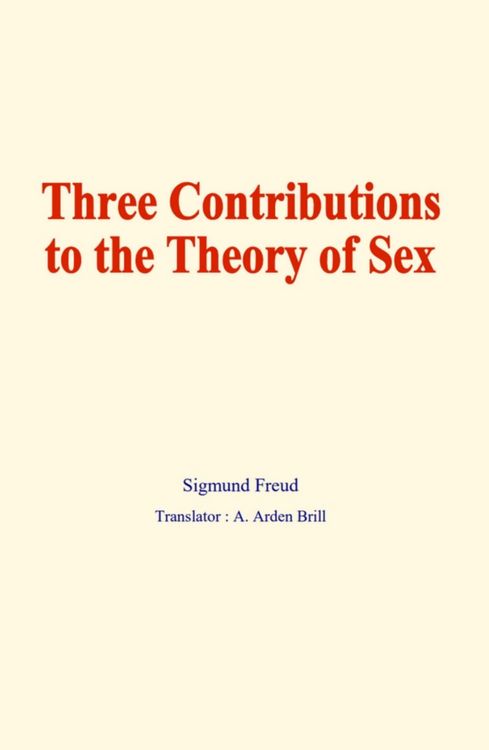 Produktbild: Three contributions to the theory of sex