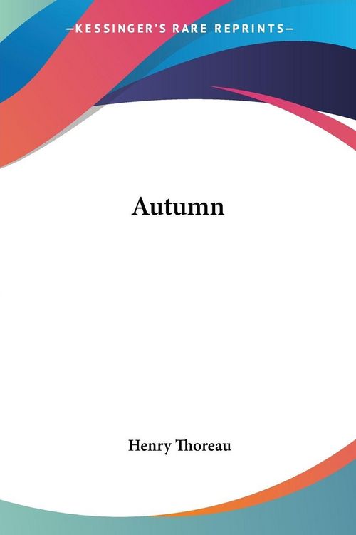 Produktbild: Thoreau, H: Autumn