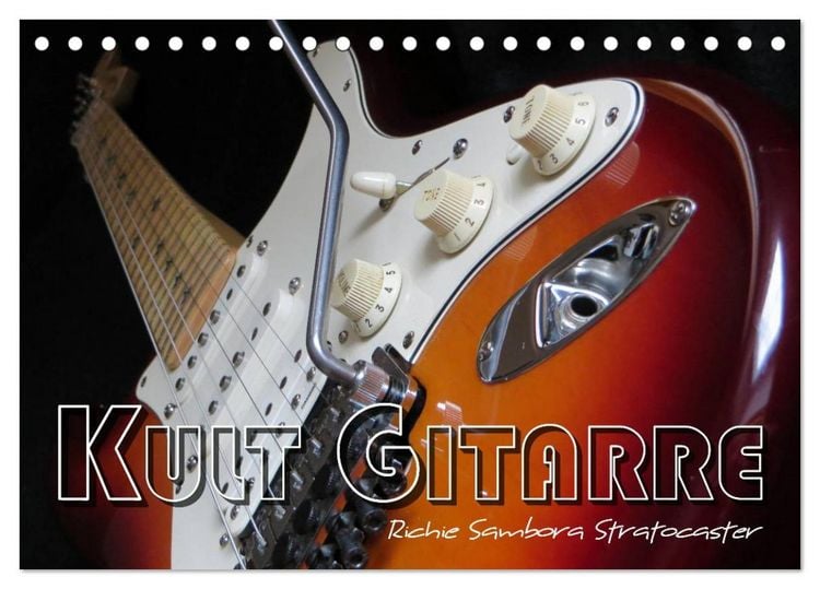 Produktbild: KULT GITARRE - Richie Sambora Stratocaster (Tischkalender 2026 DIN A5 quer), CALVENDO Monatskalender
