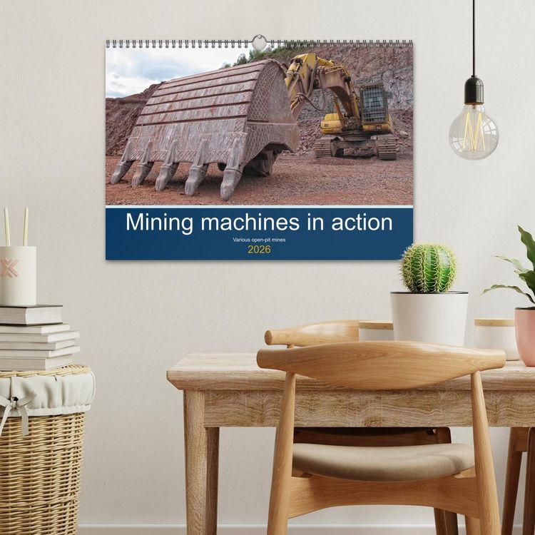 Produktbild: Mining machines in action - Various open-pit mines (Wall Calendar 2026 DIN A3 landscape), CALVENDO 12 Month Wall Calendar