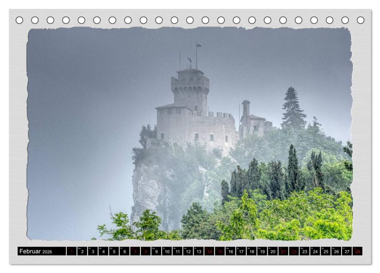 Produktbild: Impressionen - von und rund um San Marino (Tischkalender 2026 DIN A5 quer), CALVENDO Monatskalender