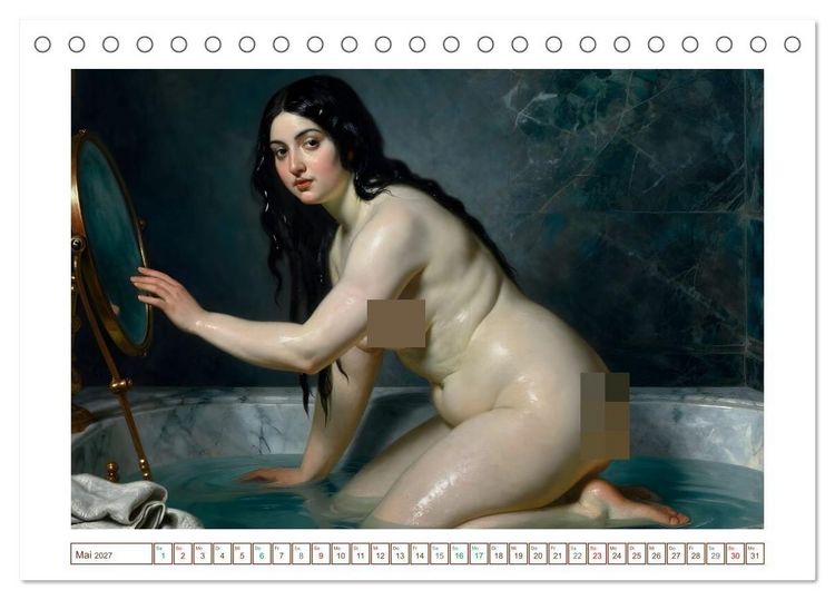 Produktbild: Sch&ouml;nheit ohne Schleier - Barock (Tischkalender 2027 DIN A5 quer), CALVENDO Monatskalender