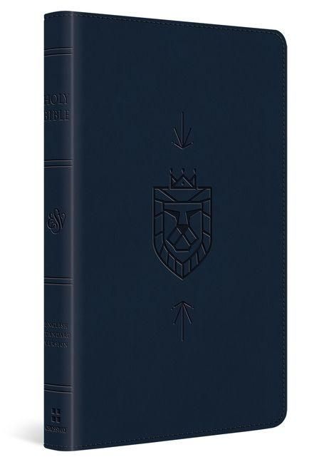 Produktbild: ESV Kid's Bible, Thinline, Red Letter (Trutone, Dark Blue, Lion of Judah Design)