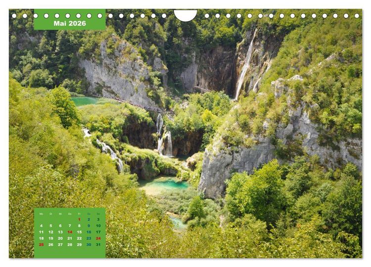 Produktbild: Erlebe mit mir die Wasserwelt der Plitvicer Seen (Wandkalender 2026 DIN A4 quer), CALVENDO Monatskalender