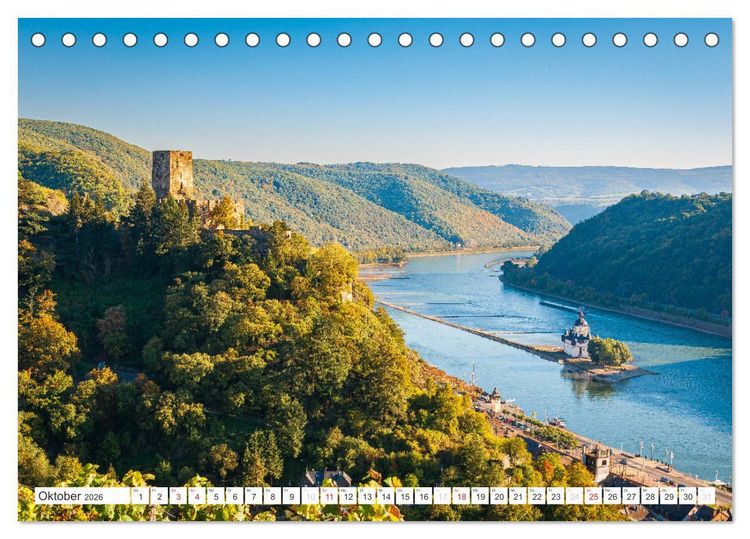 Produktbild: Kaub - Romantische Stadt am Rhein (Tischkalender 2026 DIN A5 quer), CALVENDO Monatskalender
