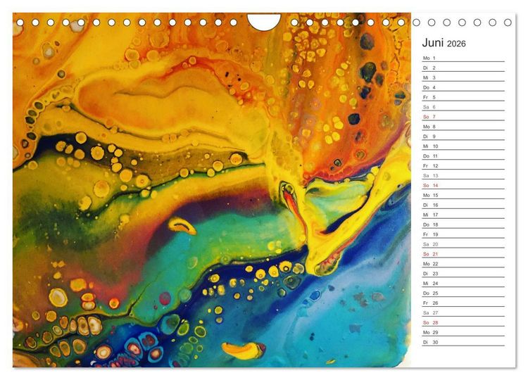 Produktbild: Abstract World - abstrakte Kunst in Acrylflie&szlig;technik (Wandkalender 2026 DIN A4 quer), CALVENDO Monatskalender