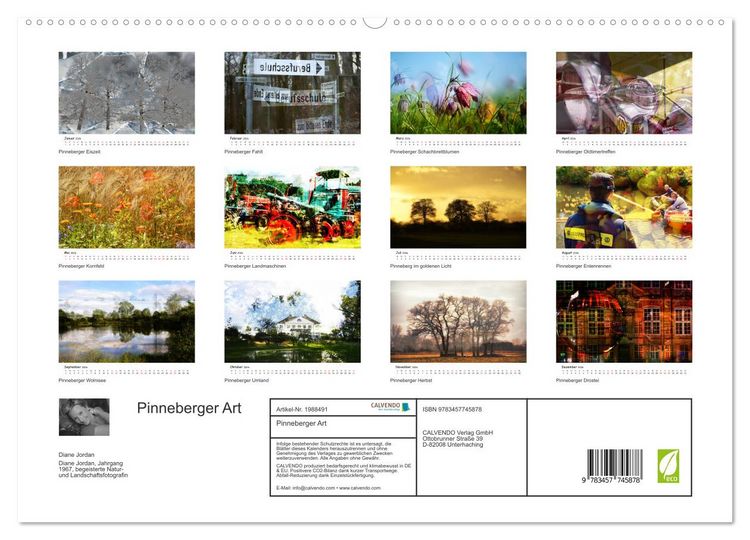 Produktbild: Pinneberger Art (hochwertiger Premium Wandkalender 2026 DIN A2 quer), Kunstdruck in Hochglanz
