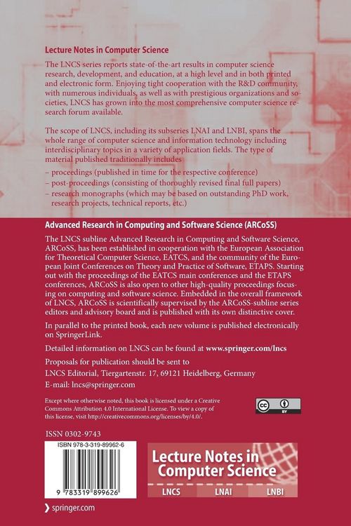Produktbild: Tools and Algorithms for the Construction and Analysis of Systems