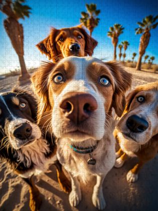 Produktbild: CALVENDO Puzzle Hunde | 1000 Teile Lege-Gr&ouml;&szlig;e 64x48cm Foto-Puzzle f&uuml;r gl&uuml;ckliche Stunden