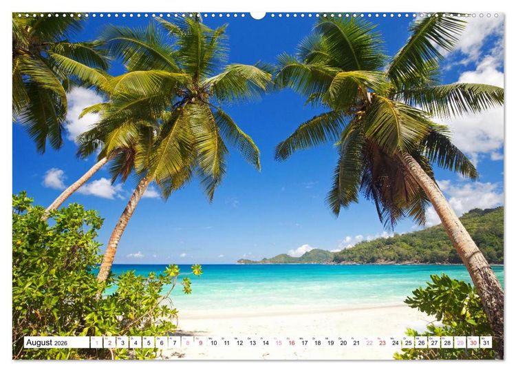 Produktbild: Seychellen Strandfeeling (Wandkalender 2026 DIN A2 quer), CALVENDO Monatskalender