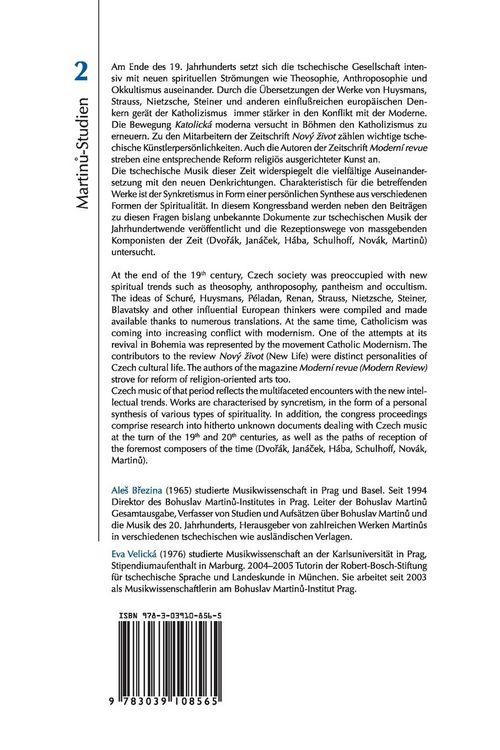 Produktbild: Aspekte der Musik, Kunst und Religion zur Zeit der Tschechischen Moderne- Aspects of Music, Arts and Religion during the Period of Czech Modernism