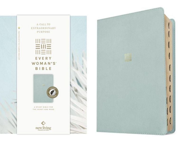 Produktbild: NLT Every Woman's Bible, Filament Enabled (Leatherlike, Sky Blue, Indexed, Red Letter)