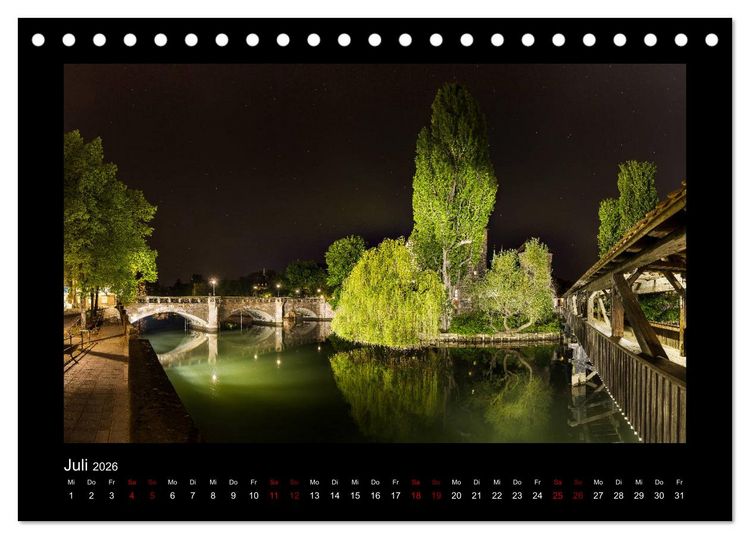 Produktbild: N&uuml;rnberg - Die Altstadt bei Nacht (Tischkalender 2026 DIN A5 quer), CALVENDO Monatskalender