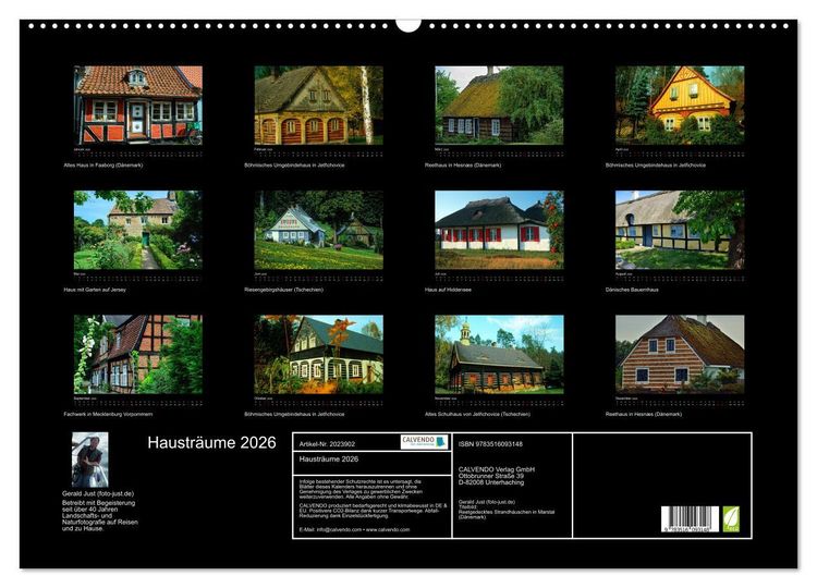 Produktbild: Haustr&auml;ume 2026 (Wandkalender 2026 DIN A2 quer), CALVENDO Monatskalender