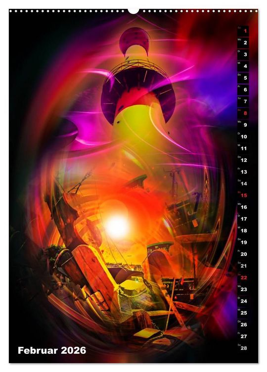 Produktbild: Leuchtt&uuml;rme Kalender der besonderen Art (Wandkalender 2026 DIN A2 hoch), CALVENDO Monatskalender