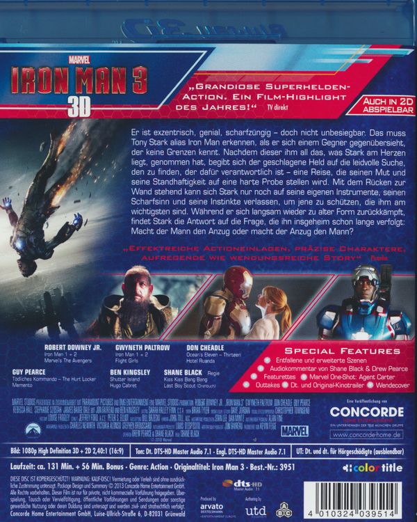 Produktbild: Iron Man 3 (inkl. 2D-Version)