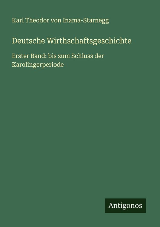 Produktbild: Deutsche Wirthschaftsgeschichte
