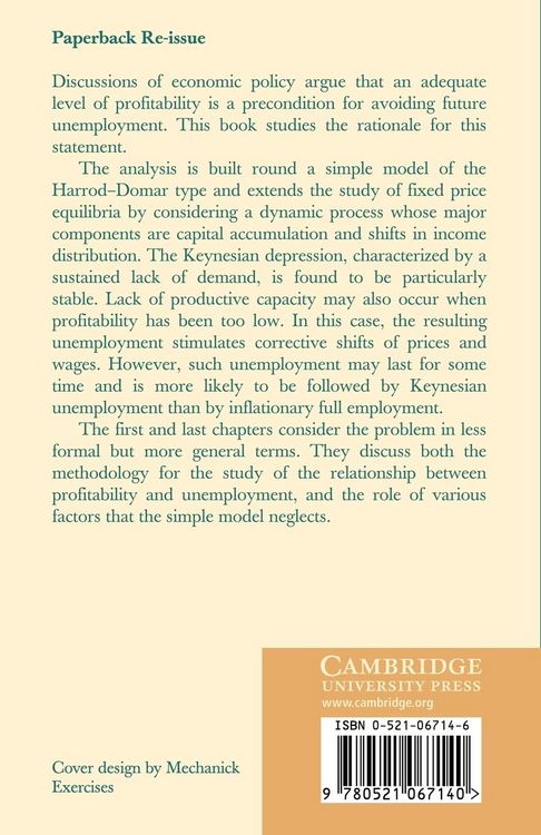 Produktbild: Profitability and Unemployment