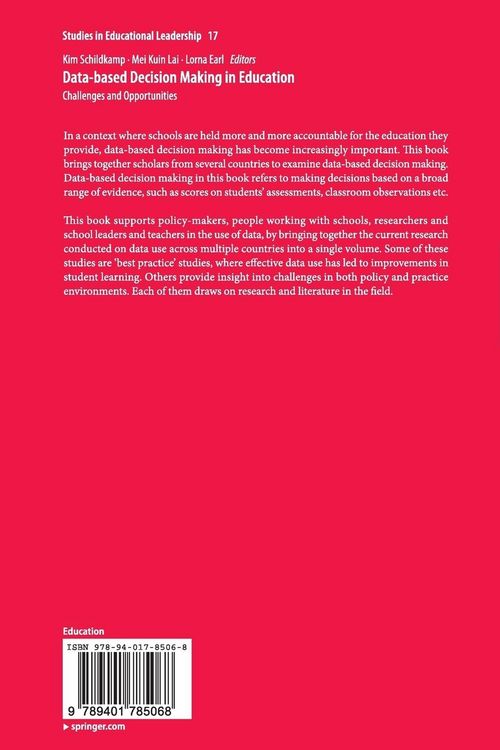 Produktbild: Data-based Decision Making in Education