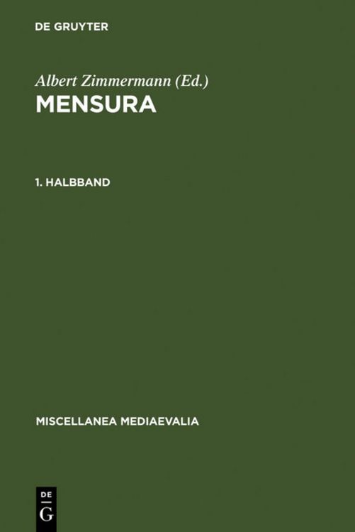 Produktbild: Mensura. 1. Halbbd