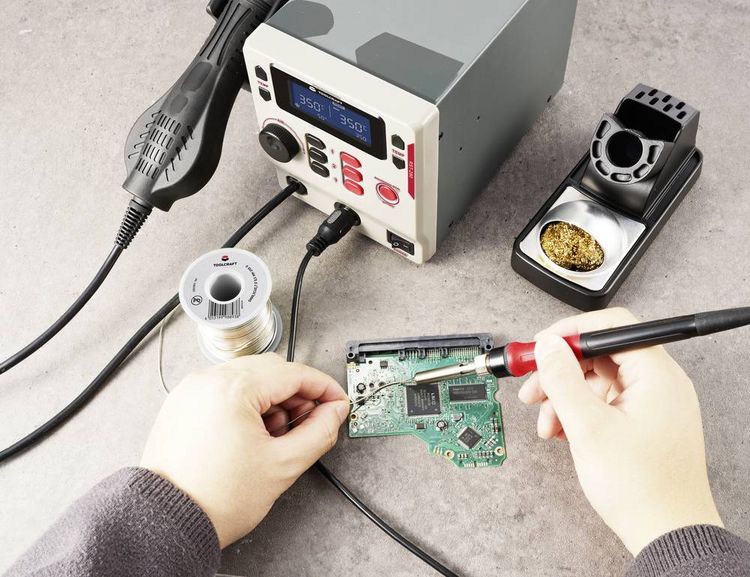 Produktbild: TOOLCRAFT RST-280 L&ouml;tstation Set digital 865W 80 - 500&deg;C inkl. L&ouml;tspitze
