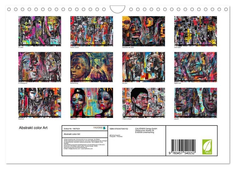 Produktbild: Abstrakt color Art (Wandkalender 2026 DIN A4 quer), CALVENDO Monatskalender