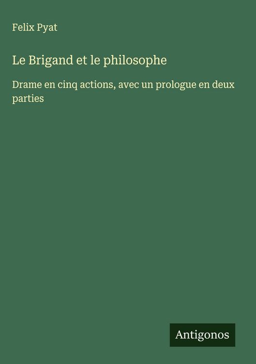 Produktbild: Le Brigand et le philosophe