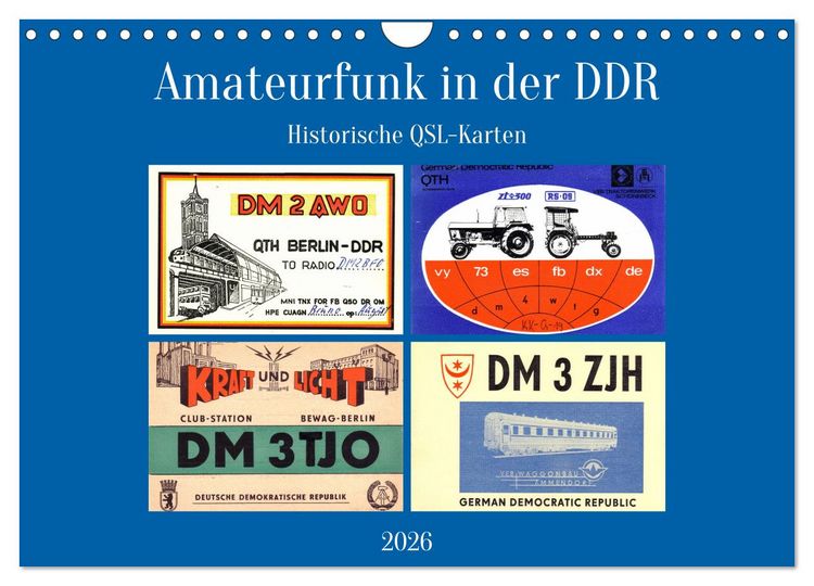 Produktbild: Amateurfunk in der DDR - Historische QSL-Karten (Wandkalender 2026 DIN A4 quer), CALVENDO Monatskalender