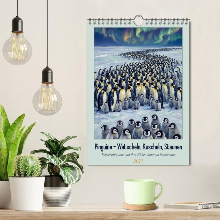 Produktbild: Pinguine - Watscheln, Kuscheln, Staunen (Wandkalender 2027 DIN A4 hoch), CALVENDO Monatskalender