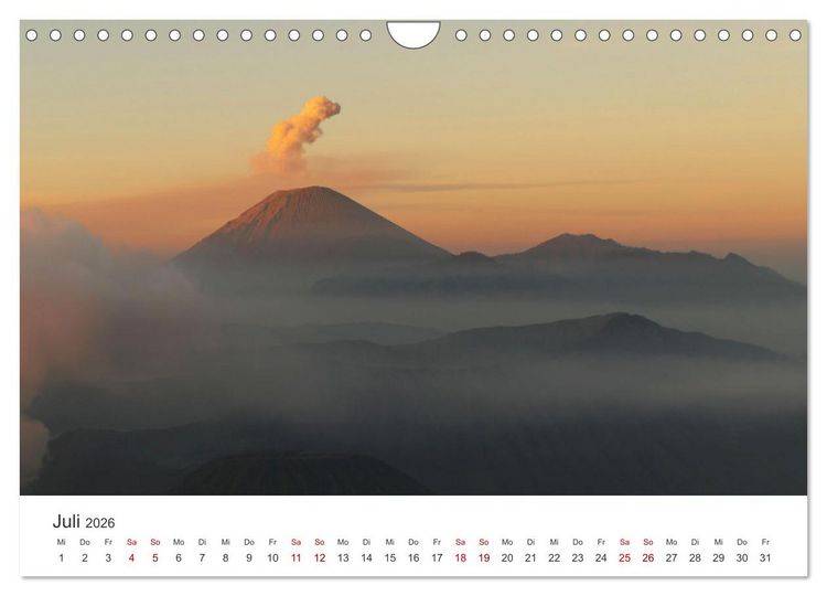 Produktbild: Vulkane - Die atemberaubendsten Motive der Feuerspucker. (Wandkalender 2026 DIN A4 quer), CALVENDO Monatskalender