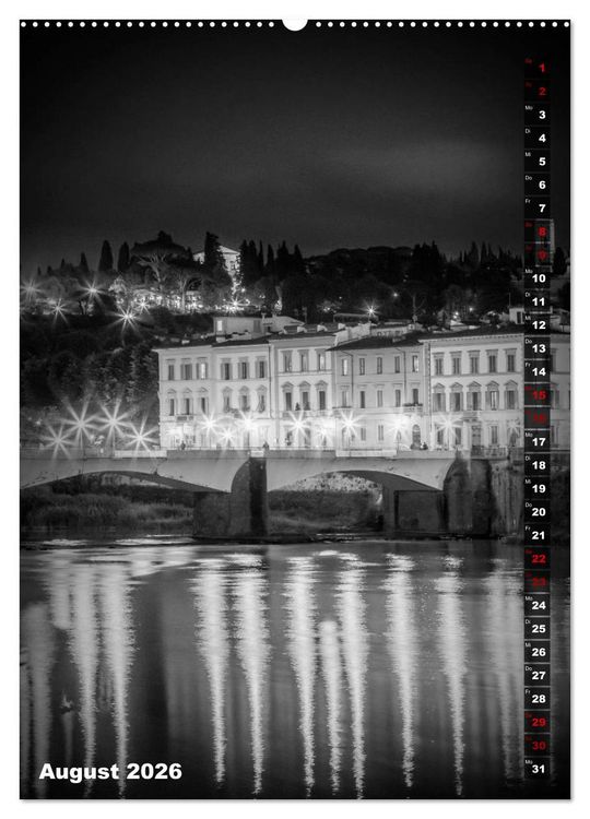 Produktbild: FLORENZ SCHWARZWEI&szlig; (Wandkalender 2026 DIN A2 hoch), CALVENDO Monatskalender