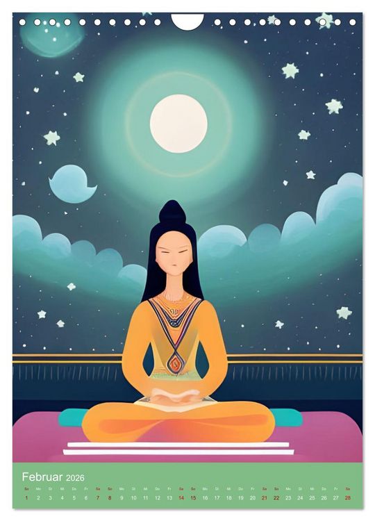 Produktbild: Meditation verbindet (Wandkalender 2026 DIN A4 hoch), CALVENDO Monatskalender