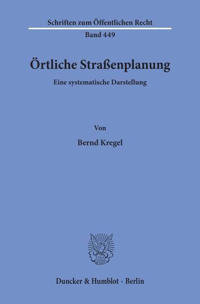 Produktbild: &Ouml;rtliche Stra&szlig;enplanung.