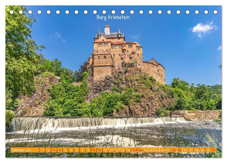 Produktbild: Mitteldeutschland - Landschaft und Kulturdenkmale (Tischkalender 2026 DIN A5 quer), CALVENDO Monatskalender