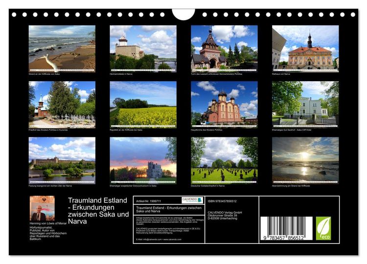 Produktbild: Traumland Estland - Erkundungen zwischen Saka und Narva (Wandkalender 2026 DIN A4 quer), CALVENDO Monatskalender
